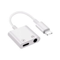 Перехідник для Apple Lightning на 3.5 + Lightning 0,1m (Білий)