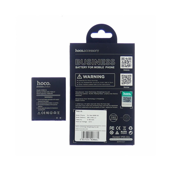 Аккумулятор Hoco EB-L1G6LLU для Samsung i9300 S3 | i9305 | i9080 | i9082 (3.8V 2100 mAh) Оригинал