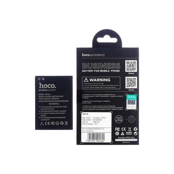 Акумулятор Hoco BAT16542100 для Doogee X9 Mini (3.8V, 2000mAh) Оригінал