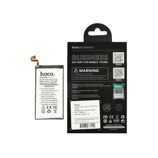 Аккумулятор Hoco EB-BA730ABE для Samsung A730 A8 Plus (2018) (3.8V 3500 mAh) Оригинал