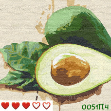 Картина за номерами (малювання по цифрам, живопис) 0051П4 (Авокадо)