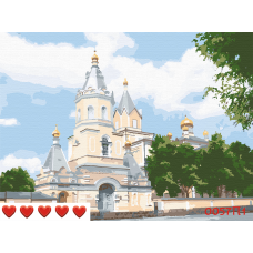 Картина за номерами (малювання по цифрам, живопис) 0057П2 (Храм)