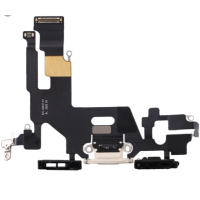 Шлейф (Flat cable) для Apple iPhone 11 з роз'ємом живлення та мікрофоном (Білий) Оригінал