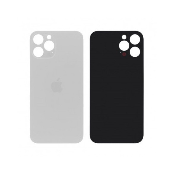 Задняя крышка (стекло) iPhone 12 Pro со стеклом камеры (Белая)