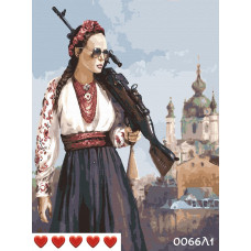 Картина за номерами (малювання по цифрам, живопис) 0061Л1 («Красавіца» терпіти не буде!)