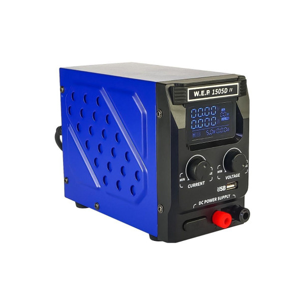 Блок питания WEP 1505D-IV (импульсный, с цифровой индикацией) (V/A/W), USB fast charge 15V, 5A