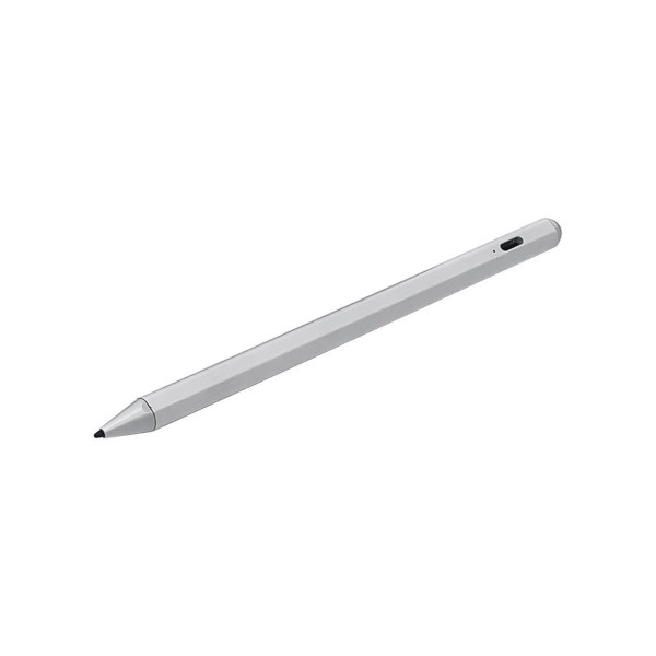 Емкостный стилус (высокоточный, алюминиевый) для Apple iPad с батареей и кнопкой вкл | выкл (Белый)