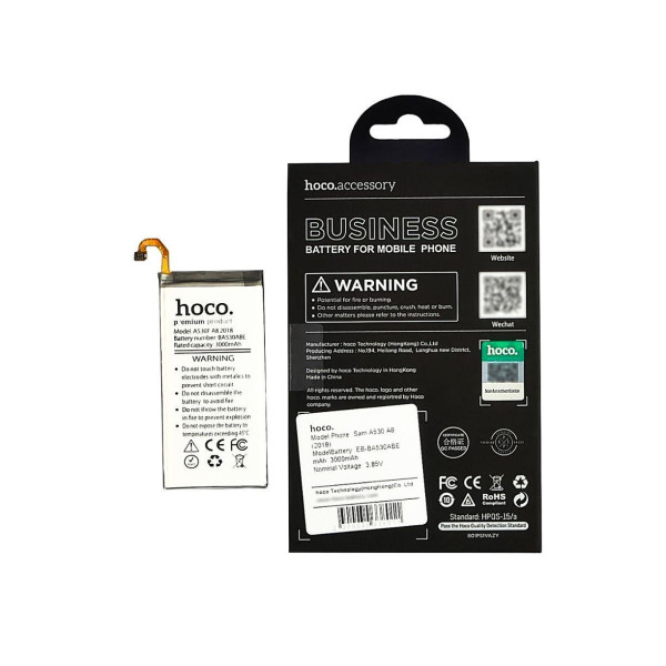 Аккумулятор АКБ Hoco EB-BA530ABE для Samsung A530 A8 (2018) (3.85V, 3000 mAh) Оригинал