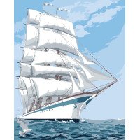 Картина за номерами (малювання по цифрам, живопис) 0075П1 (Корабель) 40х50