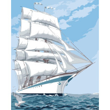 Картина за номерами (малювання по цифрам, живопис) 0075П1 (Корабель) 40х50