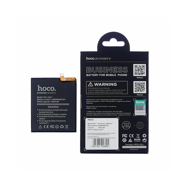 Акумулятор Hoco HB386483ECW+ для Huawei GR5 (2017) | Honor 6X | Mate 9 Lite (3.82V 3300 mAh) Оригінал