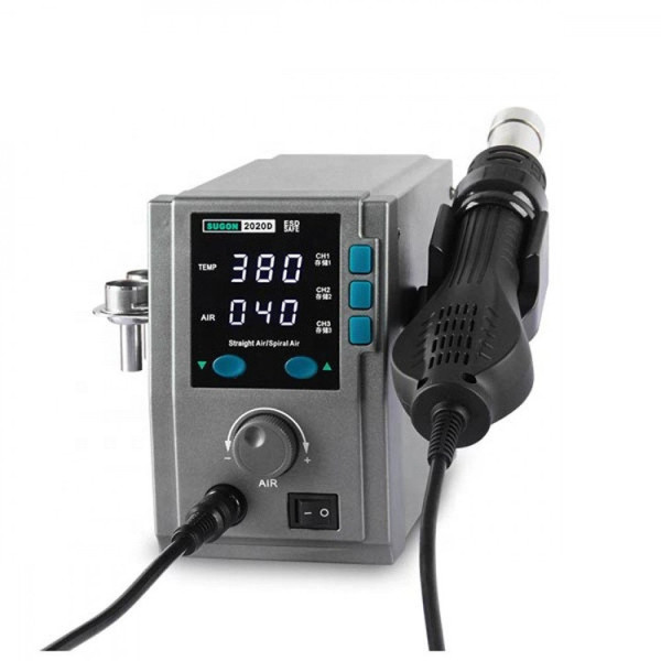 Паяльна станція Sugon 2020D (фен, 3 канала памяти, 700W, 100C - 500C)