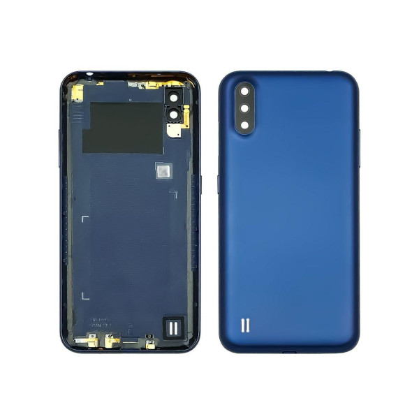 Заднее стекло корпуса для Samsung A015 Galaxy A01 (2019) (Темно-синее)