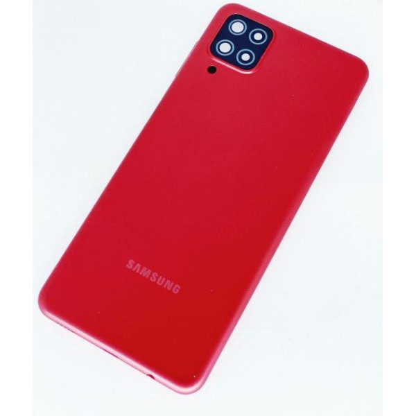 Задня кришка Samsung A125 Galaxy A12 (2020) зі склом камери (Червона) Оригінал Китай