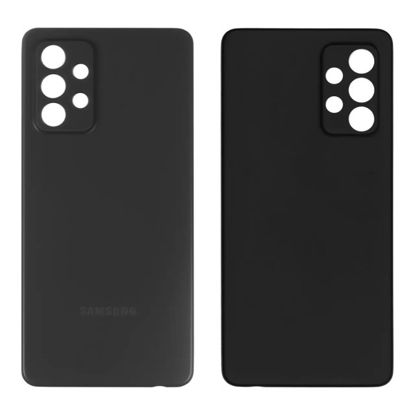 Задняя крышка для Samsung A525 Galaxy A52 (2021) со стеклом камеры (Черная) Оригинал Китай