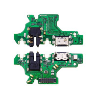 Нижняя плата (Flat cable) для Huawei P30 Lite (MAR-L21) с разъемом зарядки, микрофоном и компонентами