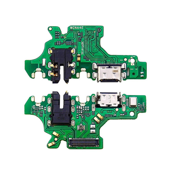 Нижняя плата (Flat cable) для Huawei P30 Lite (MAR-L21) с разъемом зарядки, микрофоном и компонентами