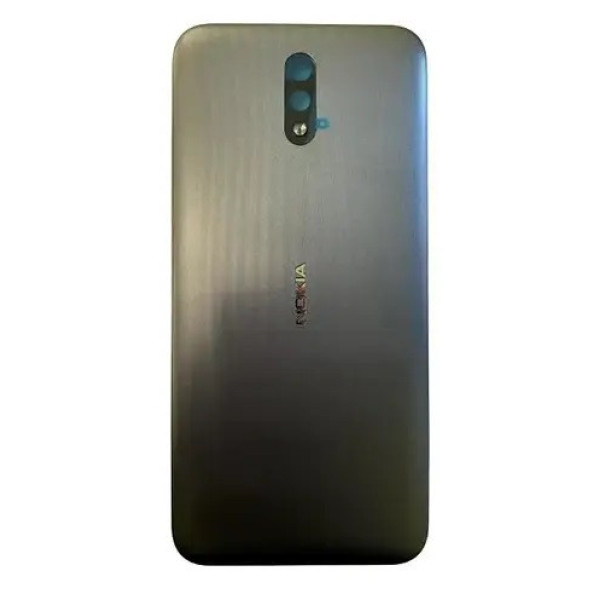 Задня кришка для Nokia 2.3 (TA-1211 | TA-1214 | TA-1206 | TA-1209), зі склом камери (Сіра)