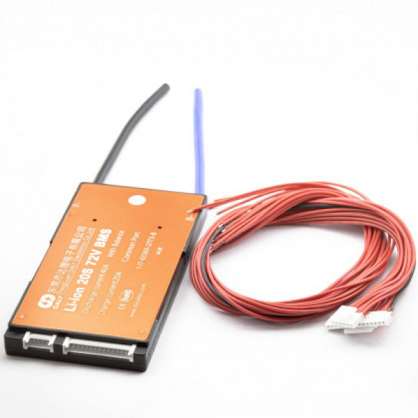 Плата BMS Daly Li-ion 20S 72V 40A влагозащитная, с балансиром