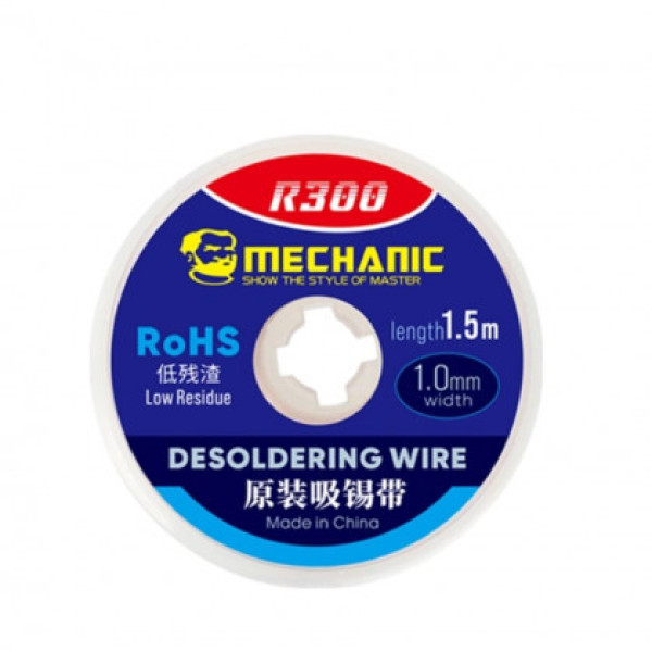 Обплетення для зняття припою Mechanic R300 1015, довжина: 1.5 m, ширина: 1.0 mm
