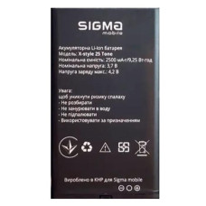 Аккумулятор АКБ (Батарея) для Sigma X-style 25 Tone (2500mAh 3.7 V) Оригинал Китай