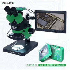 Микроскоп Relife RL M3T-B1 тринокулярный с камерой (38 Mp) и дисплеем (10 inch)