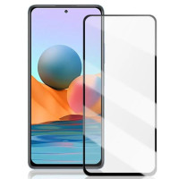 Стекло защитное для Xiaomi Redmi Note 10 | Redmi Note 10S | Redmi Note 11 (0,3мм, 5D, черное) Full Glue