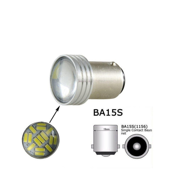 Світлодіодна лампа Cyclone S25-067 4014-15 12V
