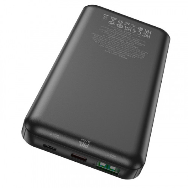 Зовнішній акумулятор (Power bank) Hoco J102 Cool figure PD20W+QC3.0 на 10000 mAh (Чорний)
