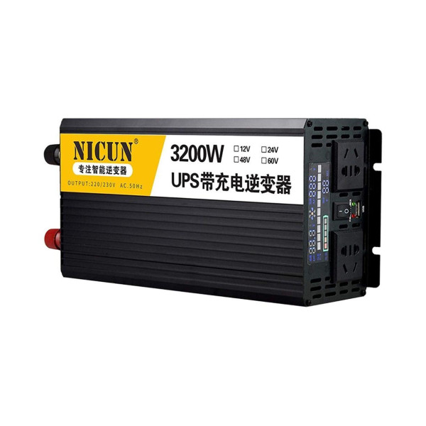 Інвертор перетворювач напруги Nicun SFX24-220 (3200W DC 24V - AC 220V)