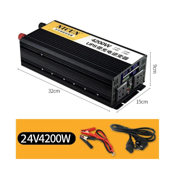 Інвертор перетворювач напруги Nicun SFX24-220 (4200W DC 24V - AC 220V)