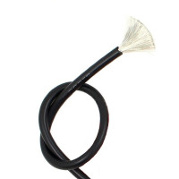 Силіконовий багатожильний гнучкий провід AWG 4 black (1 метр)