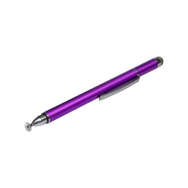 Стилус емкостный высокоточный Jot Pro со съемной микро-волоконной насадкой алюминиевый (Фиолетовый)