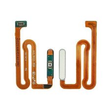 Шлейф (Flat cable) Samsung A125 Galaxy A12 M127 зі сканером відбитка пальця та кнопка включення (Білий)