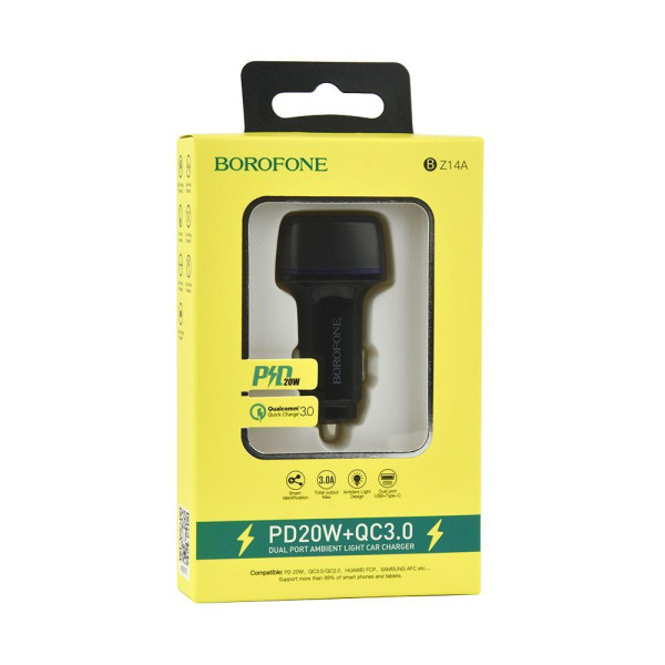 Автомобильное Зарядное Устройство Borofone BZ14A PD20W+QC3.0 3A