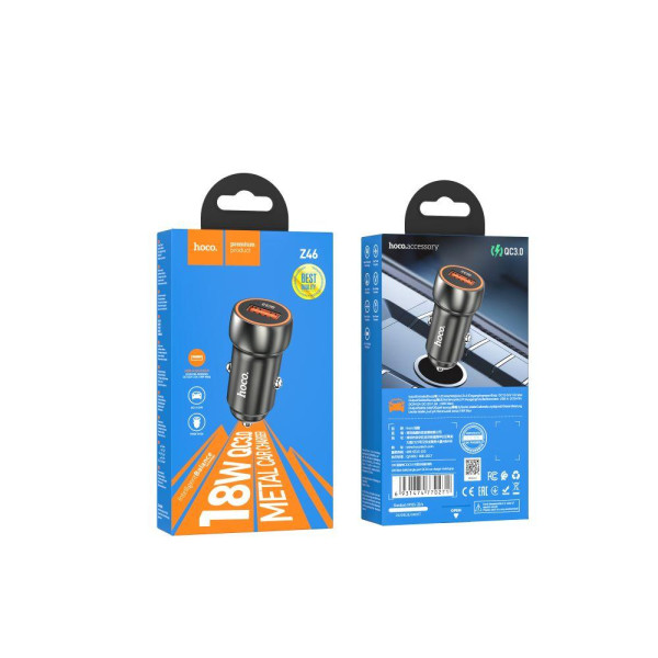 Автомобильное зарядное устройство Hoco Z46 18W QC3.0