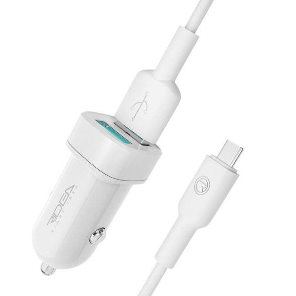 Автомобильное зарядное устройство Ridea RCC-21212 Grand Type-C 2USB 2.4 A