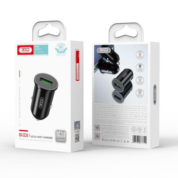Автомобильное Зарядное Устройство XO CC35 18W QC3.0