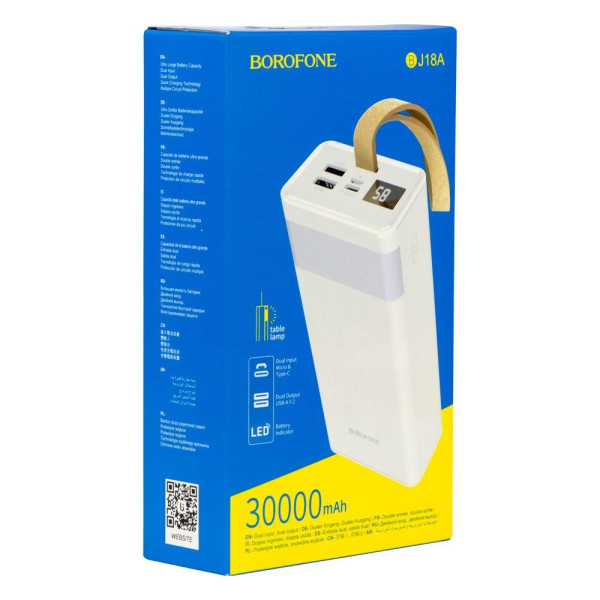 Універсальна Мобільна Батарея Borofone BJ18A  Coolmy digital display 30000 mAh