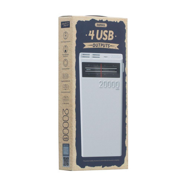 Універсальна Мобільна Батарея RPP-102 Lesu Series 20000 mAh
