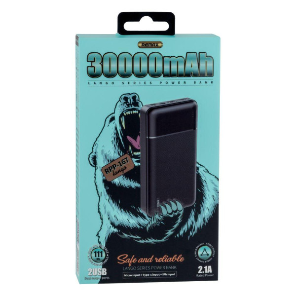 Універсальна Мобільна Батарея Remax RPP-167 Lango 30000 mAh