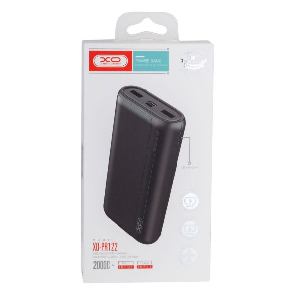 Універсальна Мобільна Батарея XO PR122  Polymer Lamp Display 20000 mAh