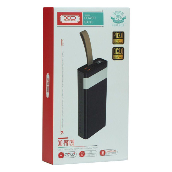 Універсальна Мобільна Батарея XO PR129 PD 20W 22.5W 20000 mAh