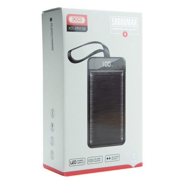 Універсальна Мобільна Батарея XO PR158 QC22.5W PD20W 50000 mAh