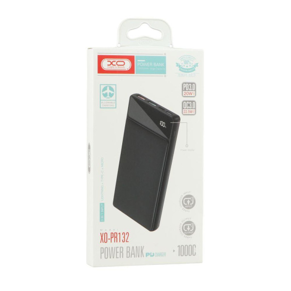 Універсальна Мобільна Батарея XO PR132 PD20W+QC22.5W 10000 mAh