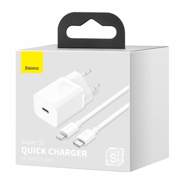 Мережевий Зарядний Пристрій Baseus PD+Lightning 20W TZCCSUP-B