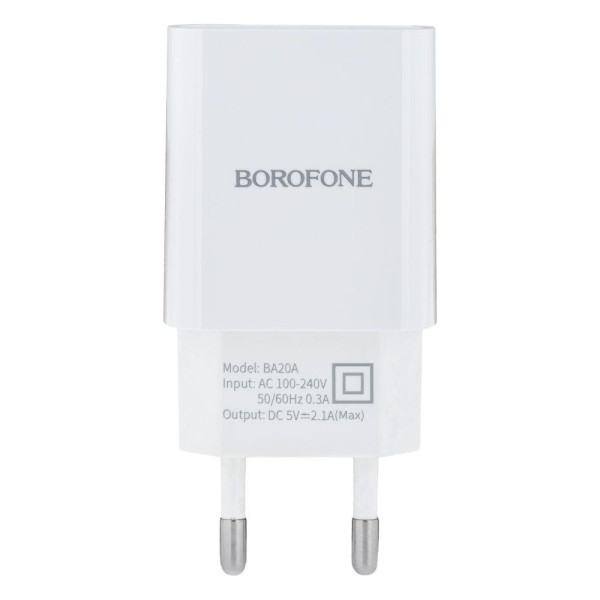 Мережевий Зарядний Пристрій Borofone BA20A Type-C 1USB 2.1A