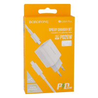 Сетевое Зарядное Устройство Borofone BA38A Plus PD 20W Type-C To Lightning