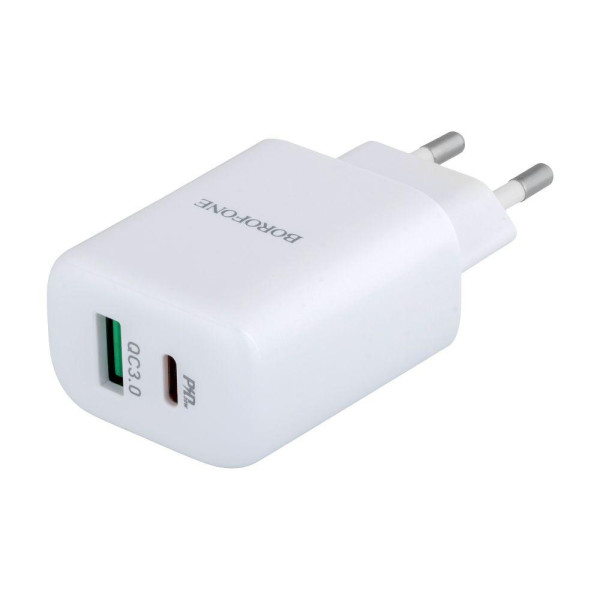 Сетевое Зарядное Устройство Borofone BN4 PD 20W QC3.0 Type-C to Lightning