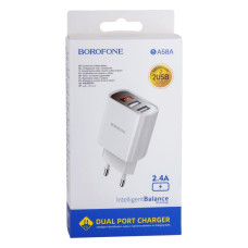 Мережевий Зарядний Пристрій Borofone BA58A Digital Display 2USB 2.4A